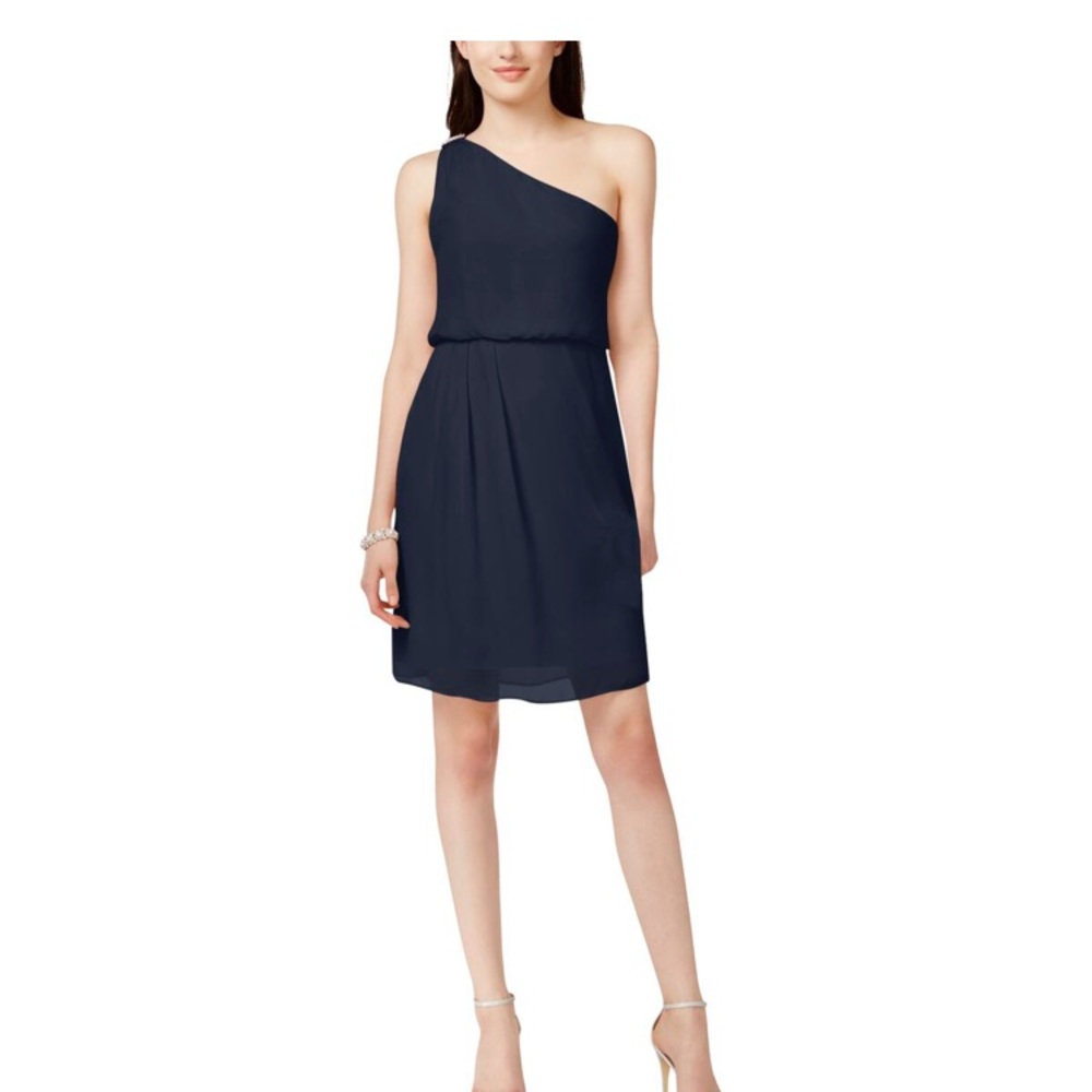 Adrianna Pappel one shoulder chiffon dress